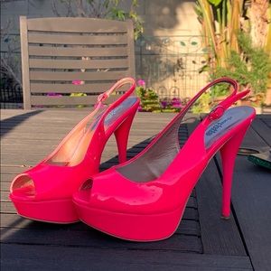 Neon Pink High Heels